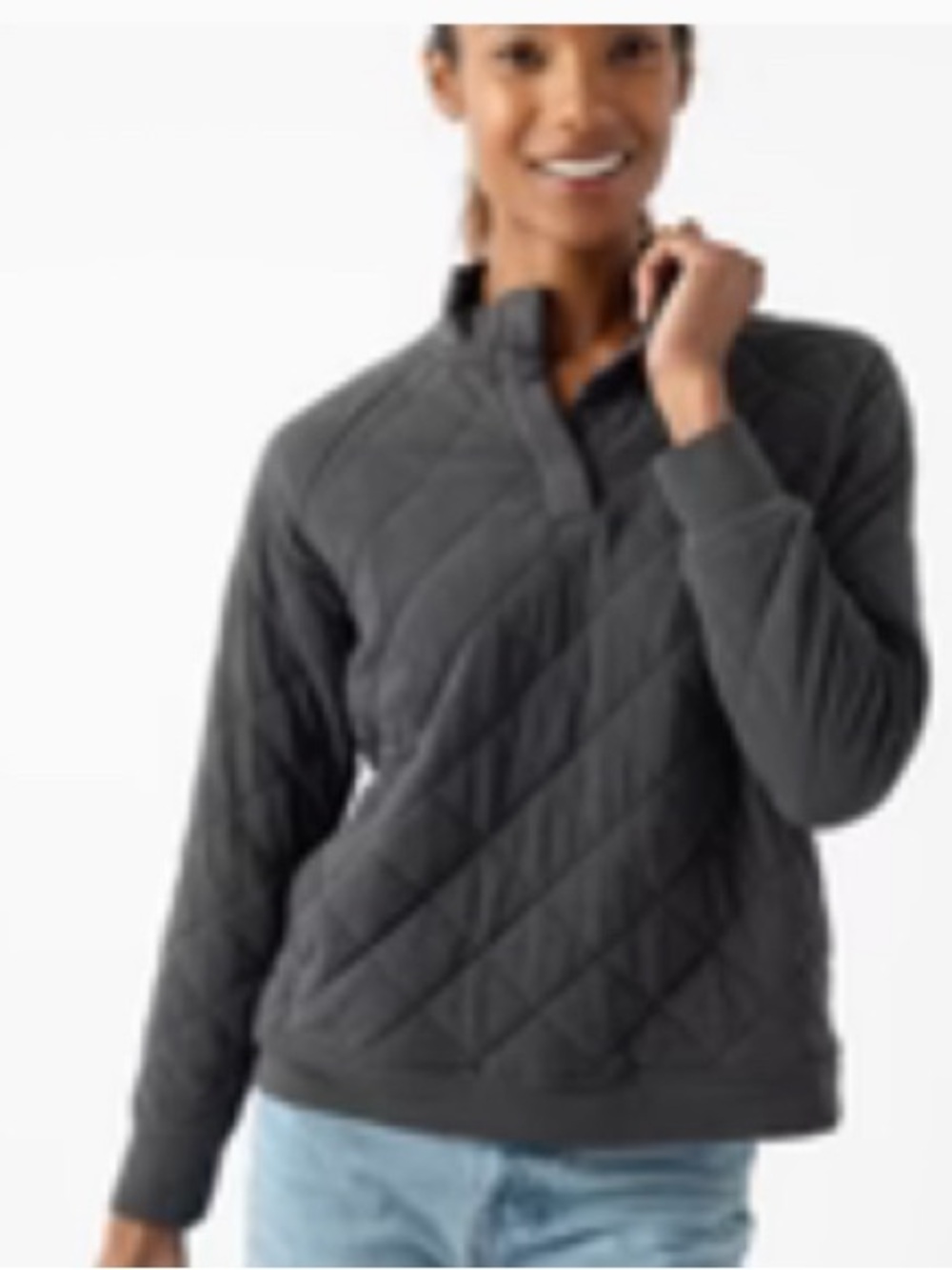 Cozy Earth ultra soft bamboo quilted snap pullover